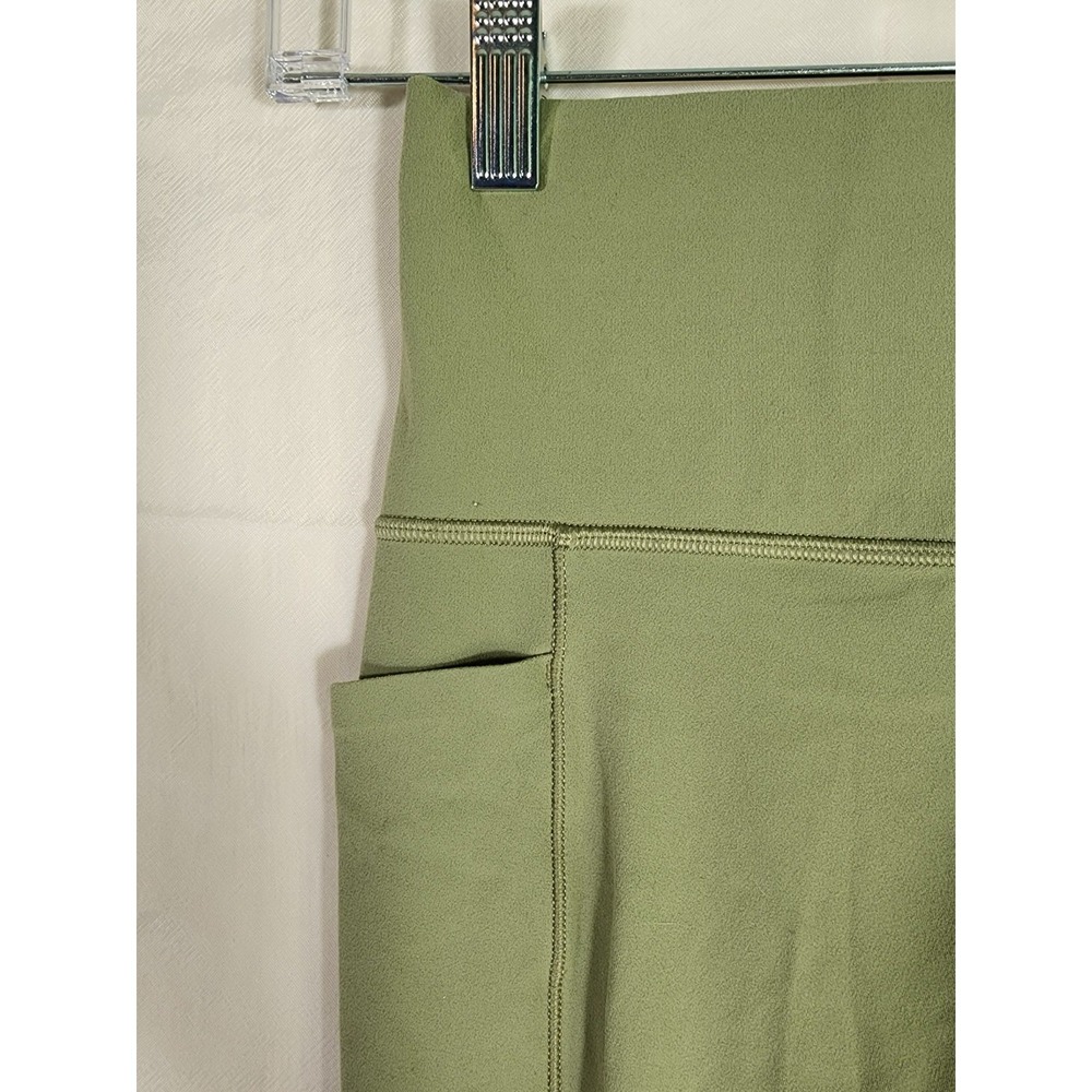 Athleta Womens XS Salutation Stash Pocket II Capri Green High Rise Yoga Leggings - Picture 2 of 6